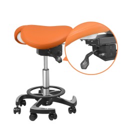 Ergonomische tandartsassistentenkruk zadelstoel assistent operator krukken geïmporteerd leer