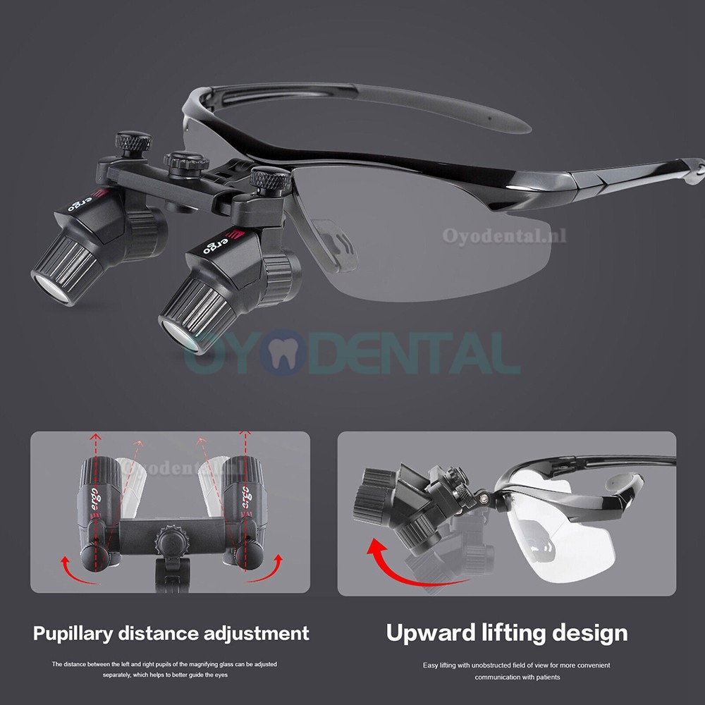 4.0X 450mm Ergonomische Ergo Loupe Vergrootglazen + 5W LED Chirurgische Hoofdlamp