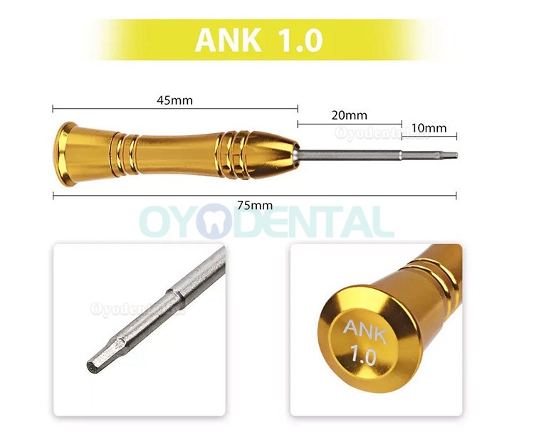 10 stuks/set universele schroevendraaierset voor tandheelkundige implantaten