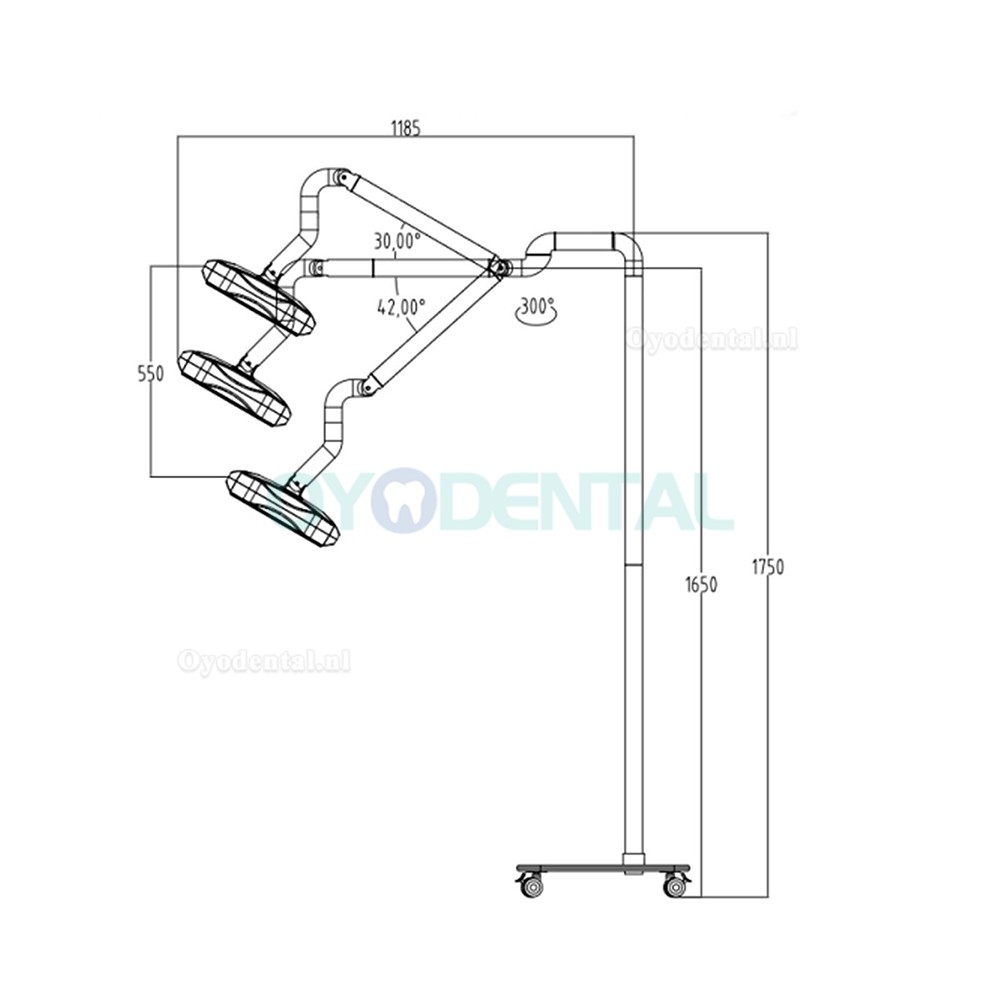 Micare JD1700L Mobiel chirurgische lamp Schaduwloze lichtoperatie Onderzoekslamp