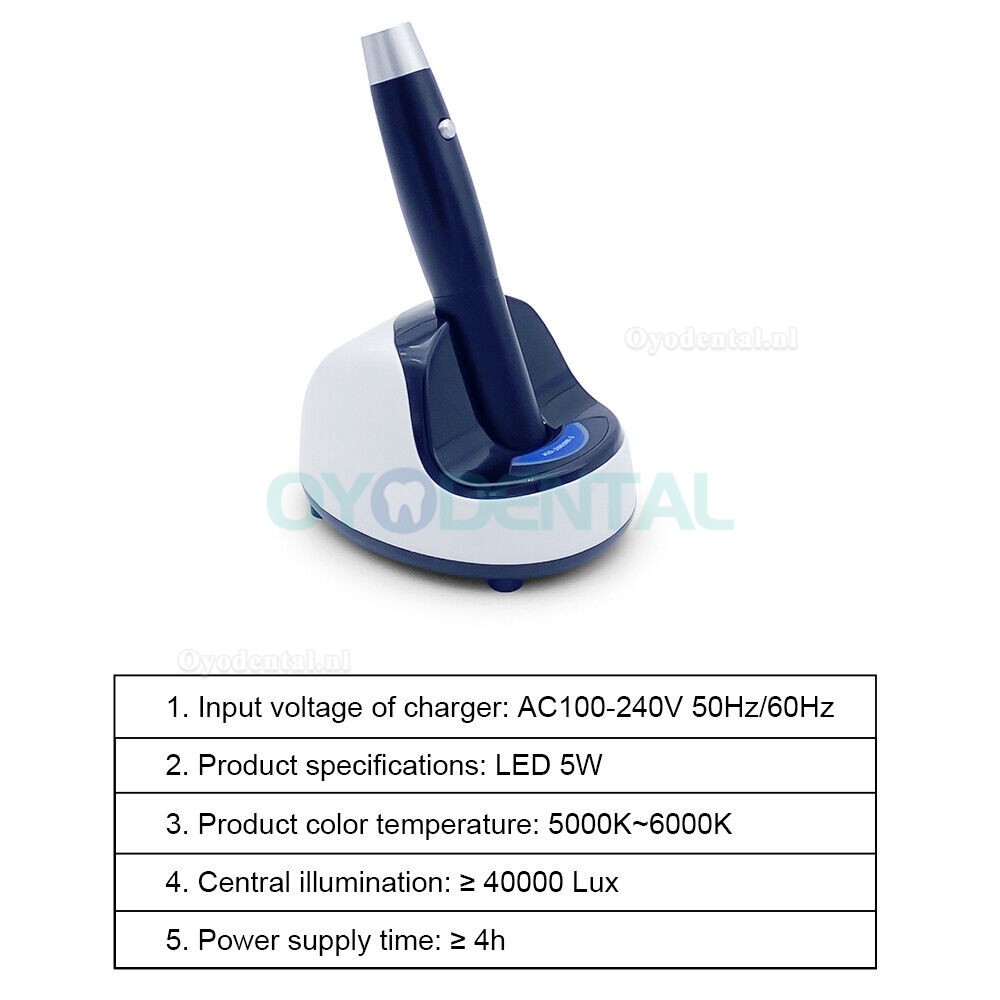 KWS KD-2005W-3 5W Draagbare tandheelkundige inspectielamp oplaadbare LED-onderzoekslamp