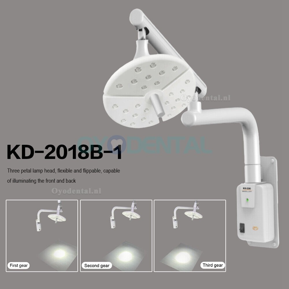 KWS KD-2018B-1 Wandgemonteerde tandheelkundige chirurgische lamp schaduwloze LED-onderzoekslamp aanraakschakelaar