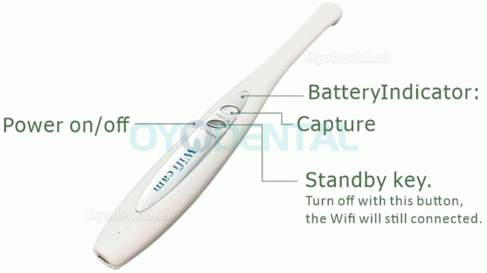 Tandheelkundige draadloze wifi orale intra-orale camera voor mobiele telefoon en iPad