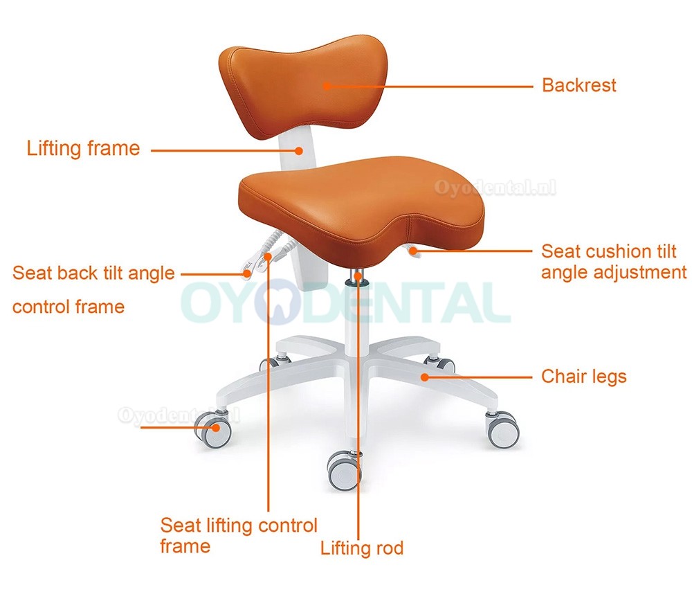 PLST-060 Verstelbare ergonomische tandartskruk voor assistent-hygiënisteverpleegkundige