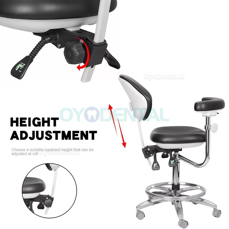 QY-600M-B2 Verstelbaar ergonomische tandartsstoel met armleuning 360° rotatie