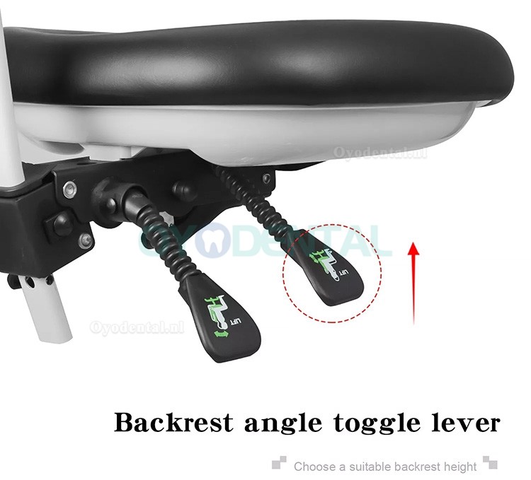 QY-600M-B2 Verstelbaar ergonomische tandartsstoel met armleuning 360° rotatie