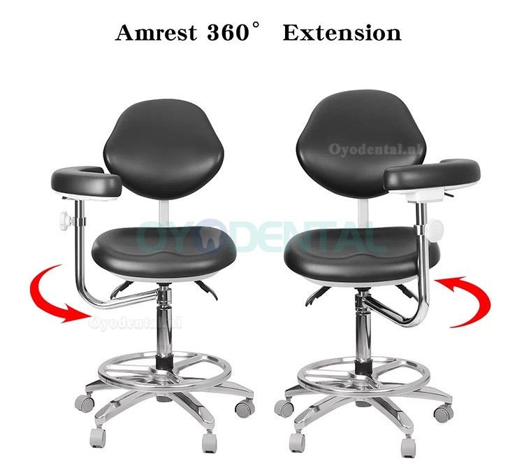 QY-600M-B2 Verstelbaar ergonomische tandartsstoel met armleuning 360° rotatie