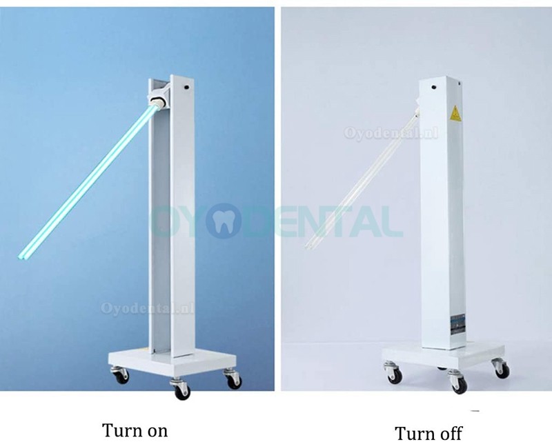 Mobiele UV-Sterilisator Desinfectielamp Met Wielen Voor Scholenziekenhuisfabrieken