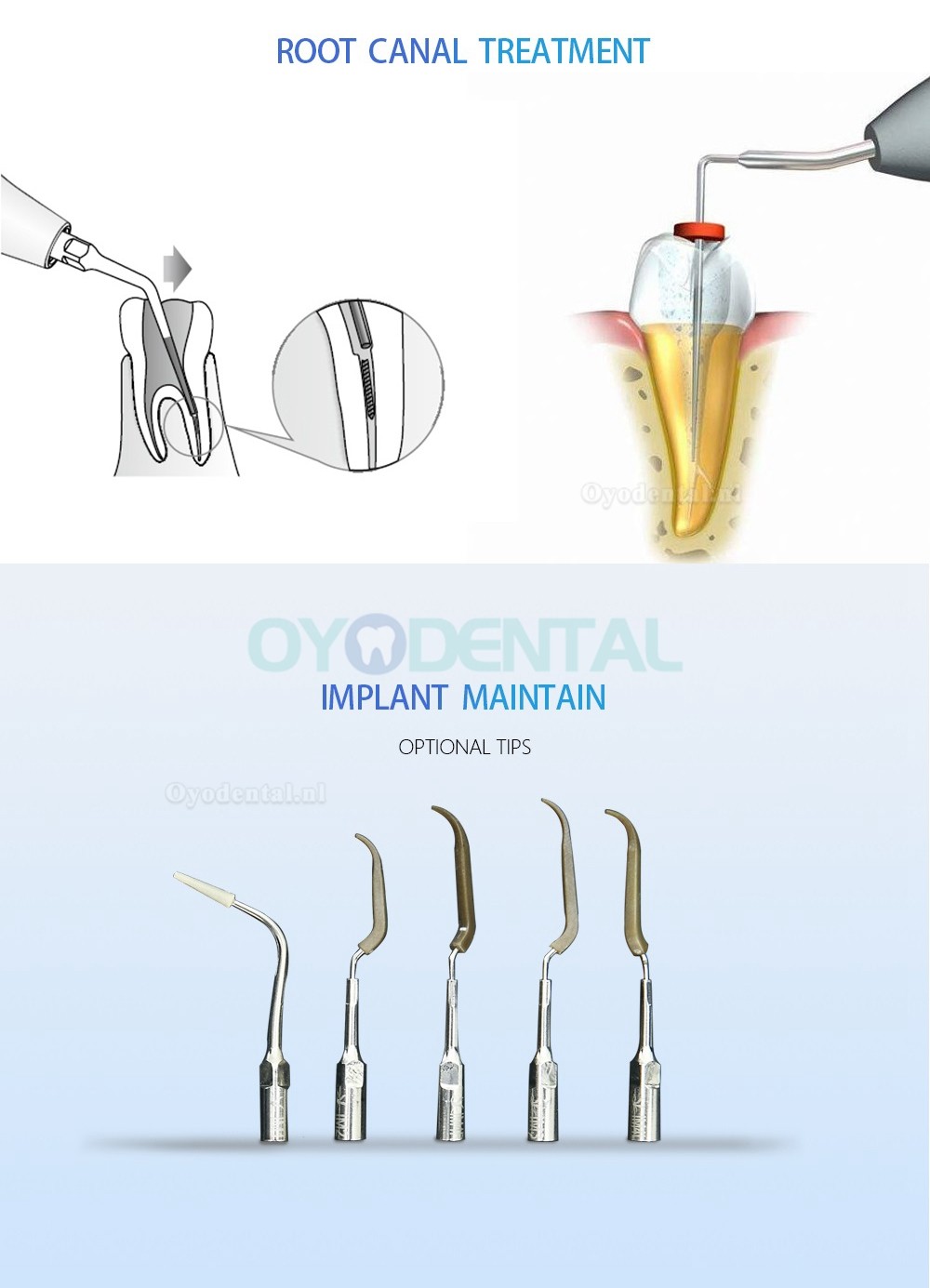 Vrn Q6 Ultrasone Scaler + Luchtpolijstmachine (Scaling Implantaat Parodontale Wortelkanaalbehandeling)